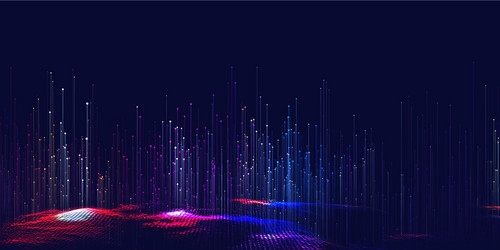 abstract 3d big data visualization vector image