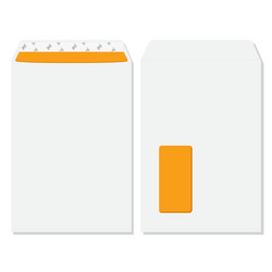 envelope front and back view vector image