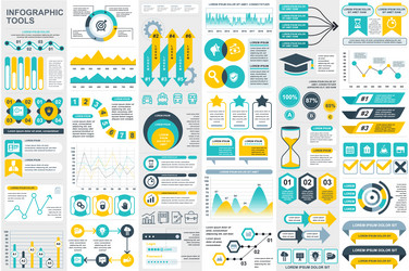 infographic elements data visualization design vector image