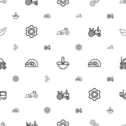 machine icons pattern seamless white background vector image