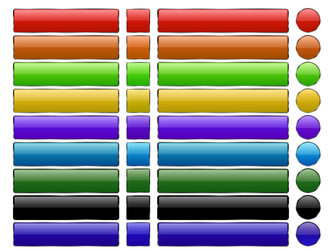 set of buttons vector image