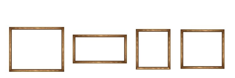 set of wooden frame with gradient for pictures vector image