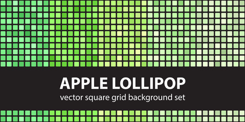 square pattern set apple lollipop seamless tile vector image