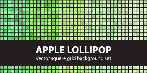 Square pattern set apple lollipop seamless tile vector