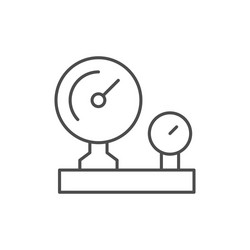 technical manometer line outline icon vector