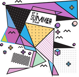 triangle geometric forms for summer events vector image