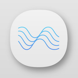 wavy sound lines app icon uiux user interface vector image