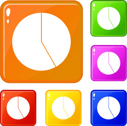 abstract pie chart for business icons set vector image