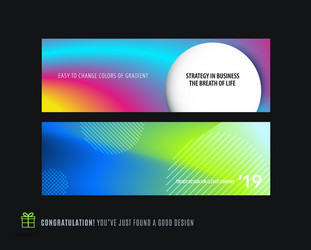 abstract set of horizontal website banners vector image