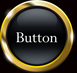 black buttons with metallic frame vector image