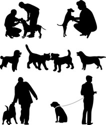 Dog Silhouette Collection Vector Image
