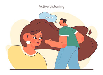 empathy skill development active listening deep vector image
