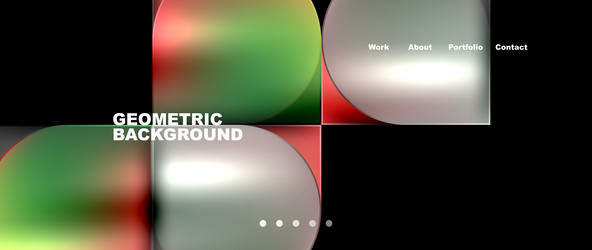 geometric pattern of circles and squares vector image