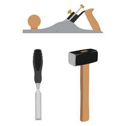 hammer chisel and jointer vector