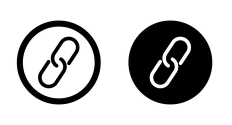 round link button icons or attachment vector image