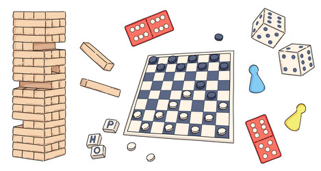 table game board with dice element vector image