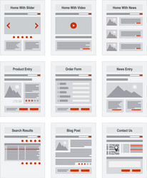 Website Navigation Structure Prototype vector image