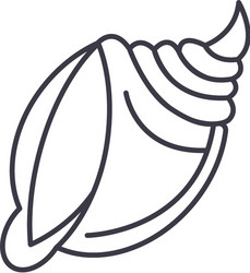 big shell line icon sign o vector image