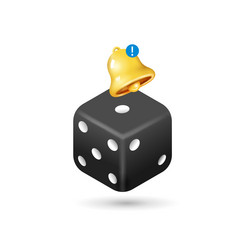 black mobile application icon dice vector image