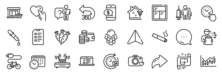 checklist financial diagram and web lectures line vector image