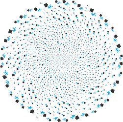 exit direction cycle circle vector image
