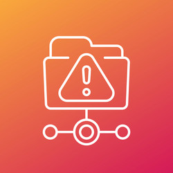 ftp warning or error line icon vector image