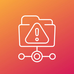 ftp warning or error line icon vector