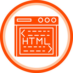 html code icon vector image