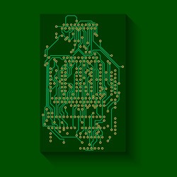 Microchip Circuit Background vector image