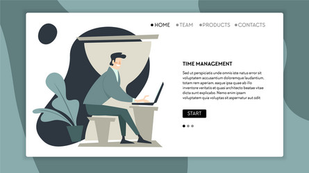 time management setting deadlines and achieving vector image