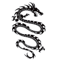 Tribal dragon tattoo design Royalty Free Vector Image