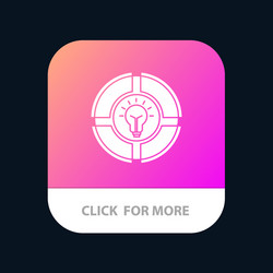 Bulb pie chat light idea mobile app button vector