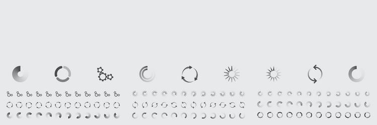 circular loading buffering icons set vector image