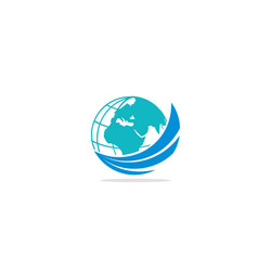 Spinning globe logo Royalty Free Vector Image - VectorStock
