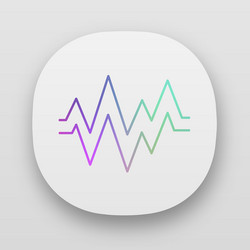 Heart beat app icon uiux user interface sound vector