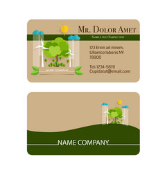 modern business card template with nature vector