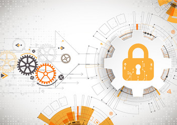 protection concept security mechanism system vector image