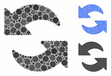 refresh composition icon round dots vector image