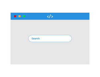 web browser window funny mockup website vector image
