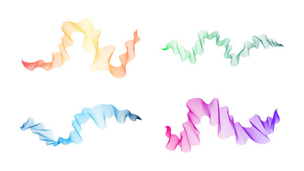 abstract backdrop with wave gradient lines vector image
