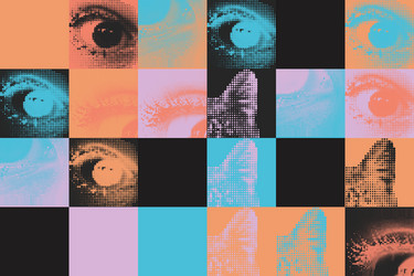 abstract geometric pattern with transition effect vector image