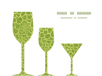 Abstract green natural texture three wine vector