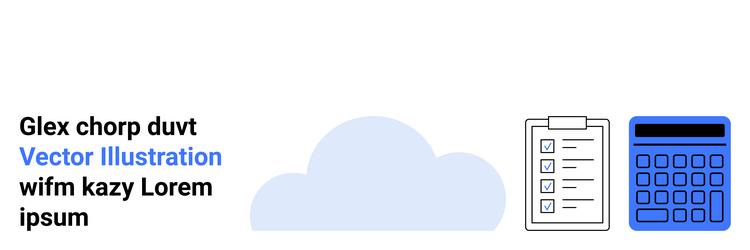 cloud-based task management with checklist vector image