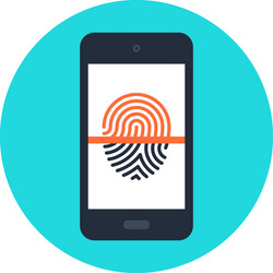 identification flat web icon vector image