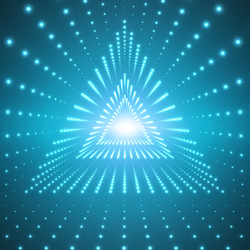 infinite triangular tunnel vector image