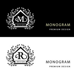 monogram design elements graceful template Vector Image