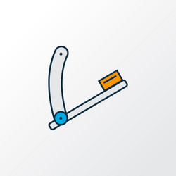 Razor blade icon colored line symbol premium vector