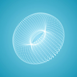 torus consisting of points 3d molecular grid vector image