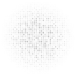 web tech white background with binary code vector image