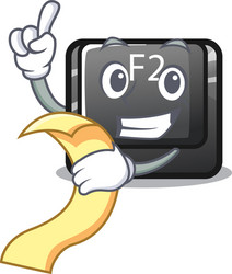 with menu button f2 isolated character vector image